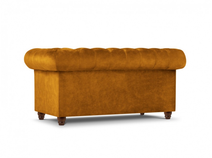 Canapea Lapis cu 3 locuri si tapiterie din catifea, gri [4]