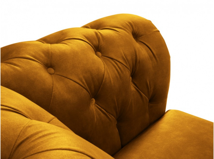 Canapea Lapis cu 3 locuri si tapiterie din catifea, gri [2]