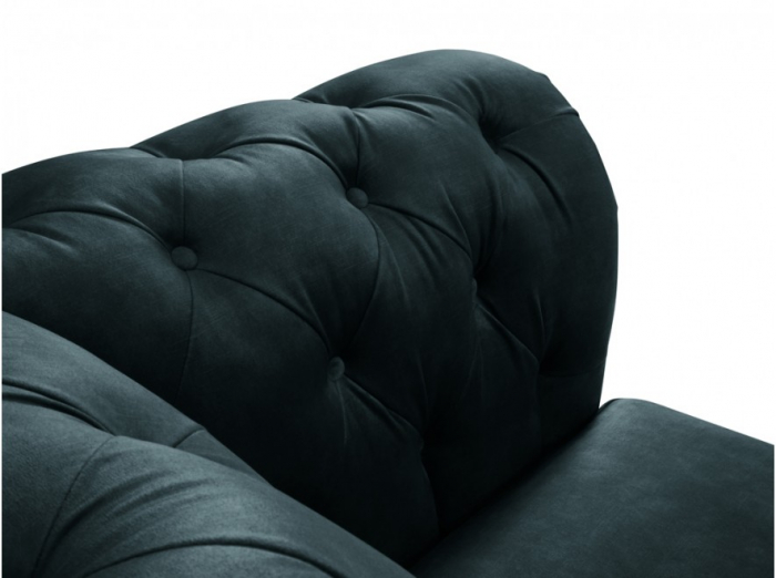 Canapea Lapis cu 3 locuri si tapiterie din catifea, gri [2]