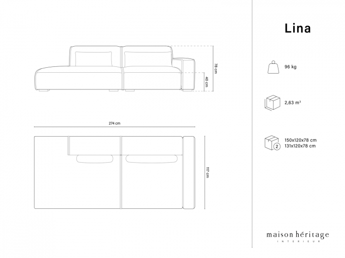 Canapea Lina cu 3 locuri si tapiterie din catifea [6]
