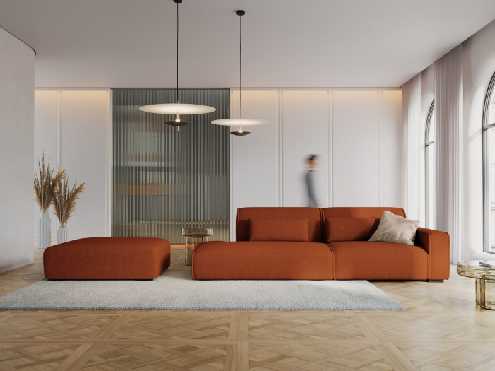 Canapea Lina cu 3 locuri si tapiterie din tesatura structurala [6]