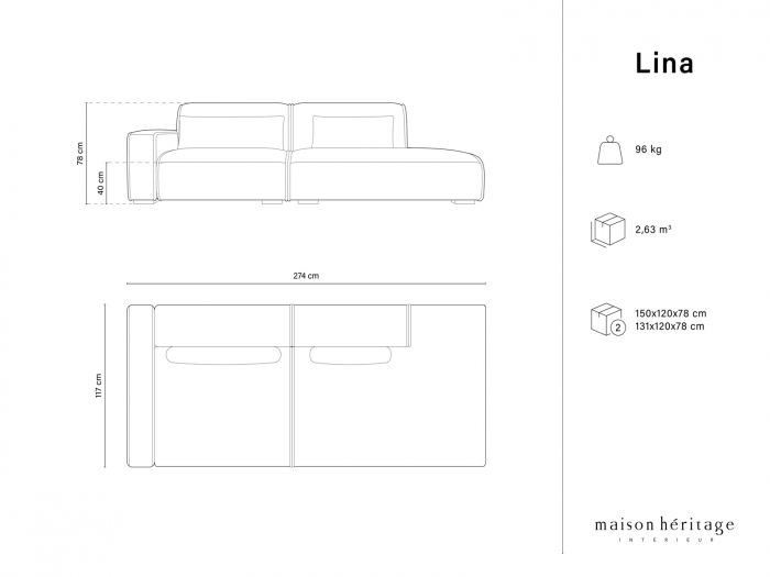 Canapea Lina cu 3 locuri si tapiterie din tesatura structurala [7]