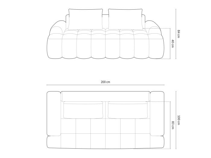 Canapea Linz cu tapițerie din catifea [6]