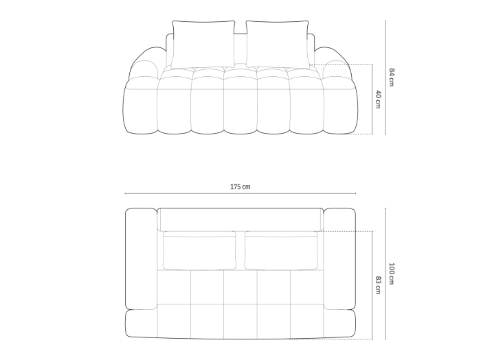 Canapea Linz cu tapițerie din țesătură structurală [6]