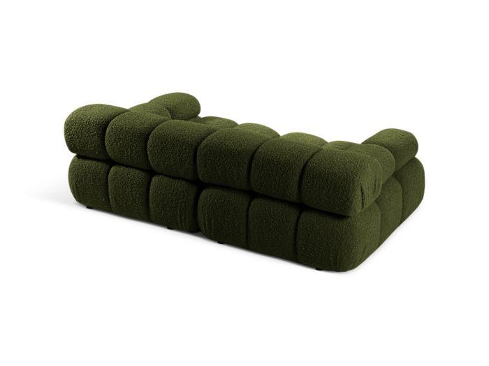 Canapea modulara Bellis cu 2 module si tapiterie boucle, verde [3]