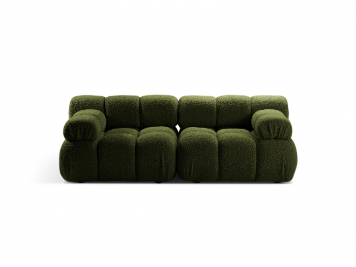 Canapea modulara Bellis cu 2 module si tapiterie boucle, verde [1]