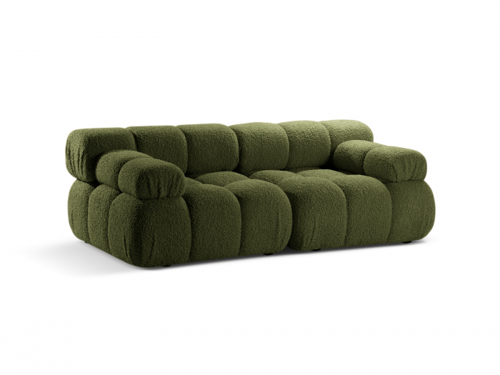 Canapea modulara Bellis cu 2 module si tapiterie boucle, verde [2]