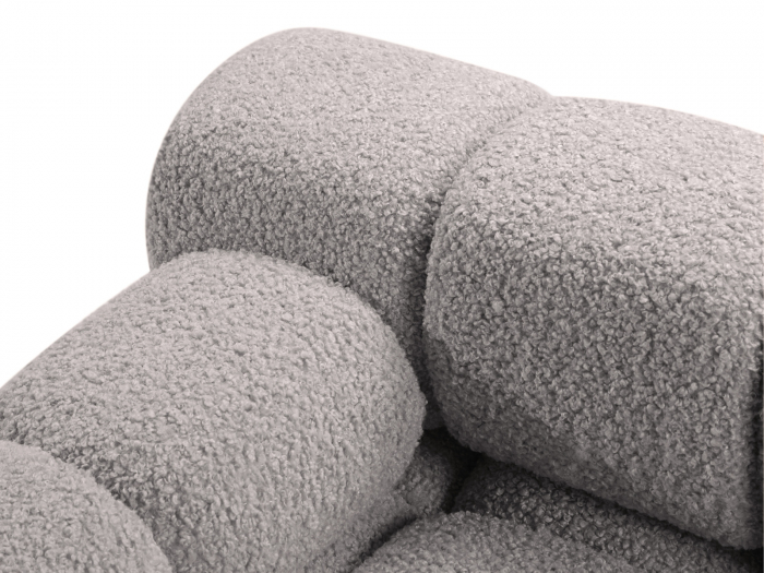 Canapea modulara Bellis cu 3 module si tapiterie boucle, gri deschis [4]