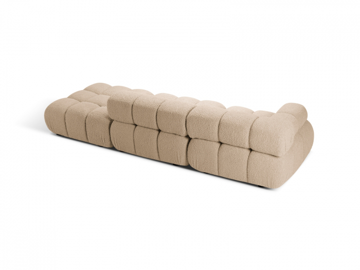 Canapea modulara Bellis cu 3 module si tapiterie boucle, nisip [3]