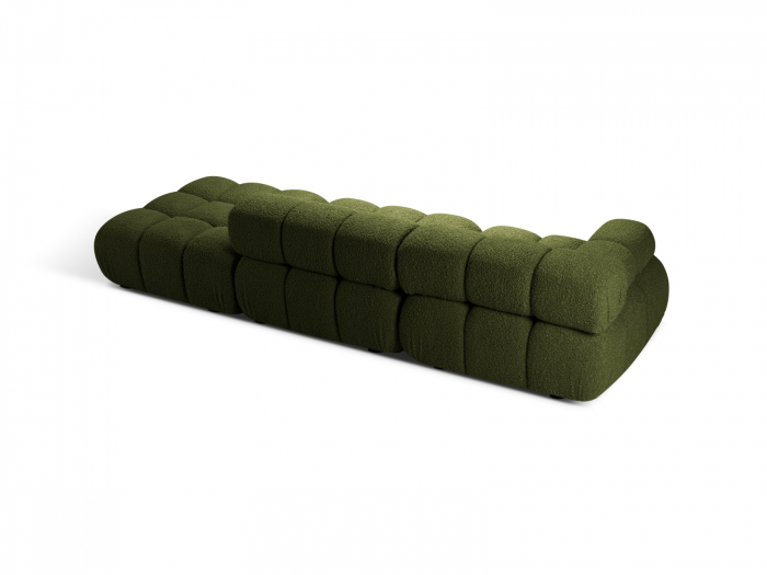 Canapea modulara Bellis cu 3 module si tapiterie boucle, verde [3]