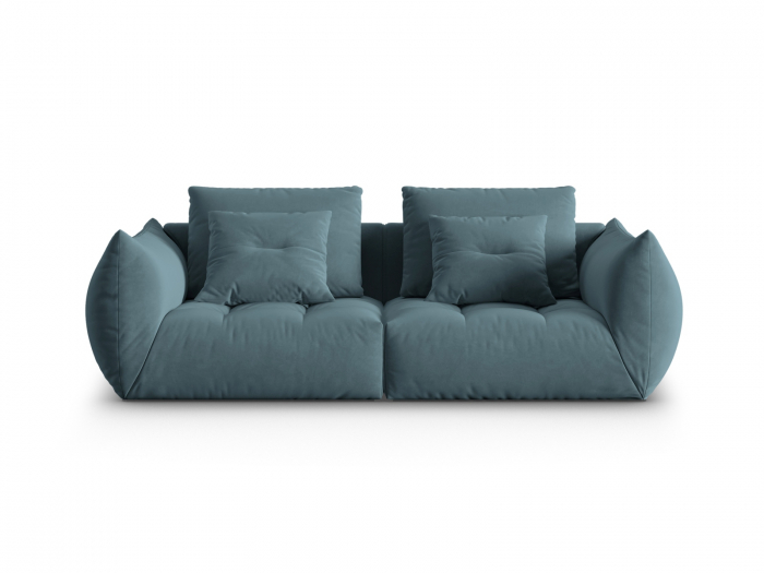Canapea modulara Bloom cu 3 locuri si tapiterie din catifeaa, albastru pastel [1]