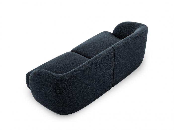 Canapea modulară Miley cu  2 locuri si tapiterie din catifea, bej deschis [3]