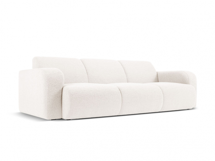 Canapea Molino cu 3 locuri si tapiterie boucle, alb [2]