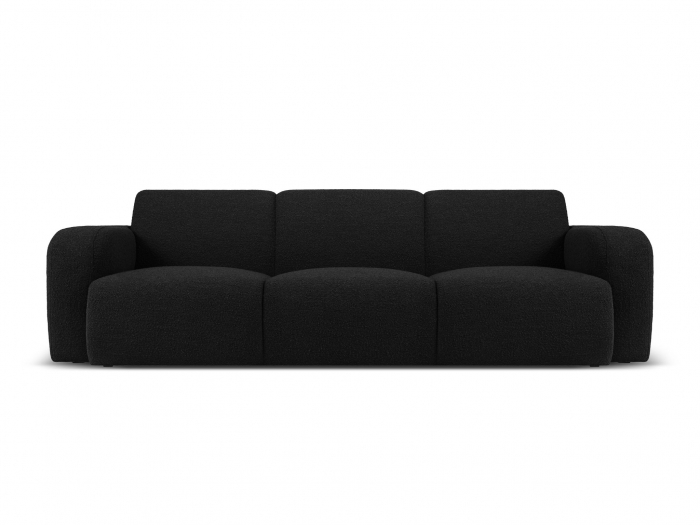 Canapea Molino cu 3 locuri si tapiterie boucle, negru [1]