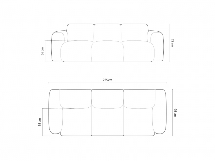 Canapea Nolio cu tapiterie din tesatura structurala [6]