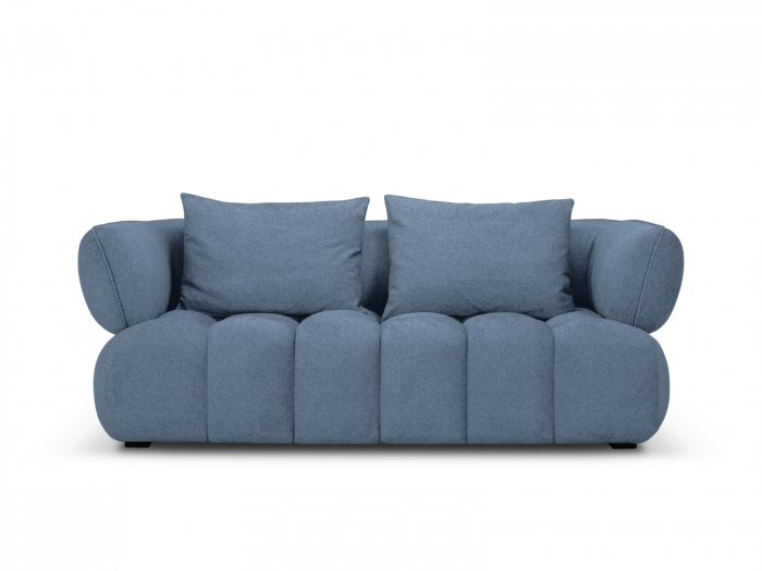 Canapea Reese cu 2 locuri si tapiterie din tesatura structurala, albastru jeans [3]
