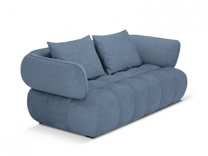 Canapea Reese cu 2 locuri si tapiterie din tesatura structurala, albastru jeans [2]