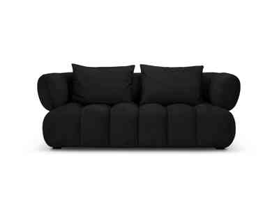 Canapea Reese cu 2 locuri si tapiterie din tesatura structurala, antracite [1]