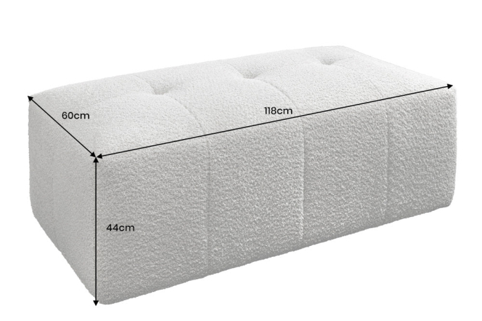 Canapea ROYAL 120 cm cu miez de arcuri, gri bouclé [10]