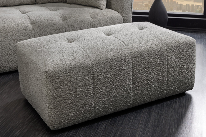 Canapea ROYAL 120 cm cu miez de arcuri, gri bouclé [3]