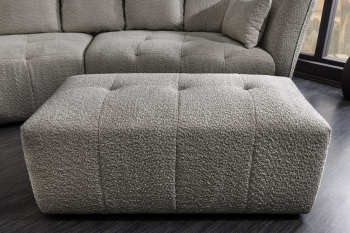 Canapea ROYAL 120 cm cu miez de arcuri, gri bouclé [4]