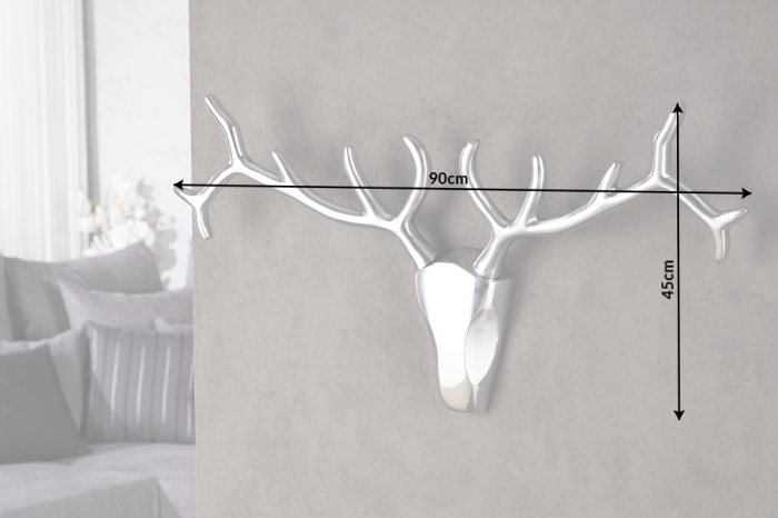Coarne de cerb VEADO 90 cm aluminiu argintiu [9]