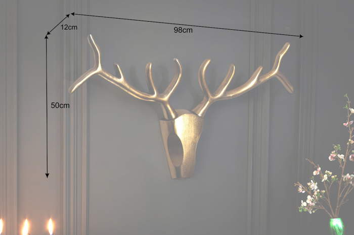 Coarne de cerb VEADO 90 cm aluminiu auriu [7]