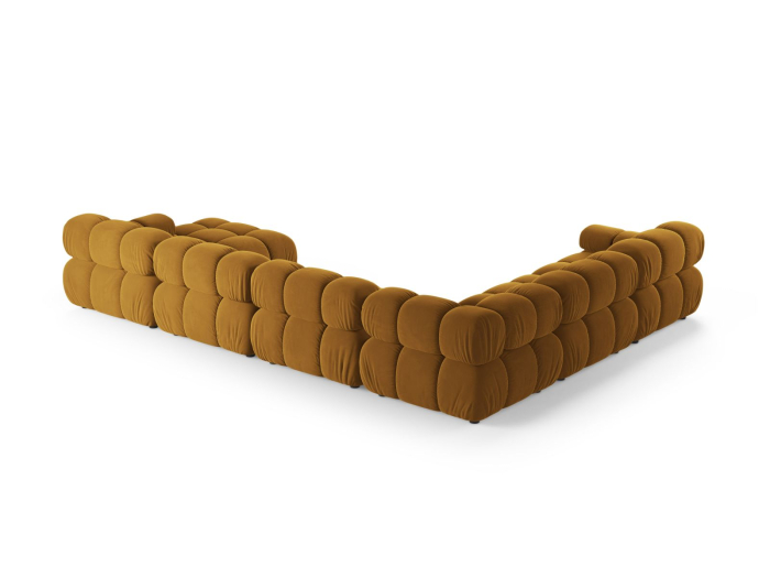 Colțar Bellis în formă de U cu tapițerie din catifea [3]