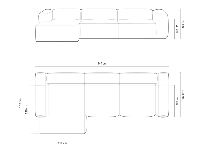 Colțar Bergamo cu tapițerie din catifea reiată [7]