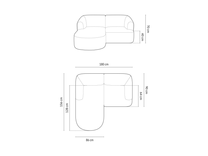 Colțar Campi cu tapițerie din catifea reiată [6]