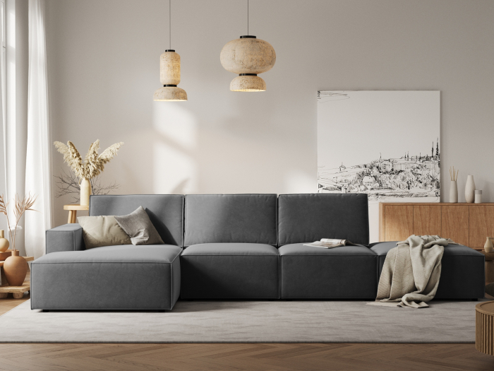 Colțar Carlo cu tapițerie din catifea [5]