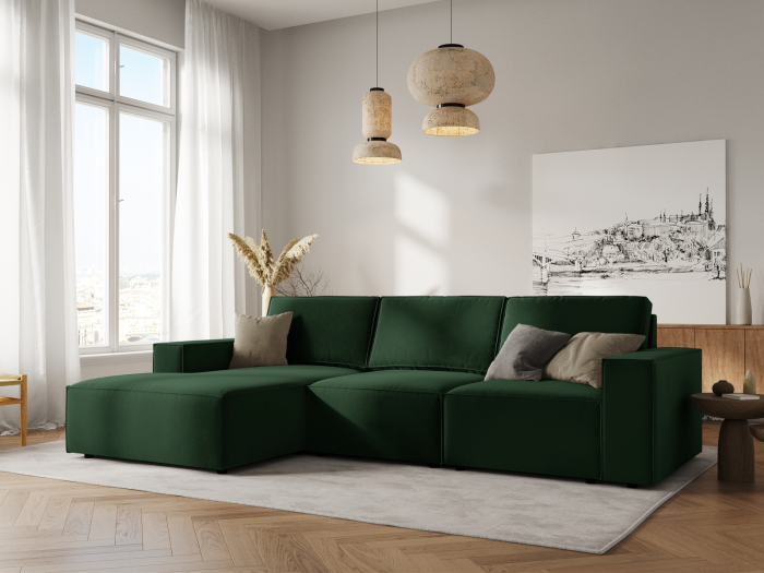 Colțar Carlo cu tapițerie din catifea [5]