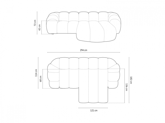 Coltar Diana cu 3 locuri si tapiterie din tesatura structurala [5]