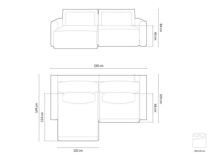 Coltar extensibil Belfast cu colt reversibil si tapiterie din tesatura structurala [9]