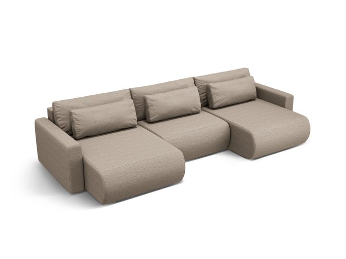 Coltar extensibil Belfast in forma de U si tapiterie din tesatura structurala [3]