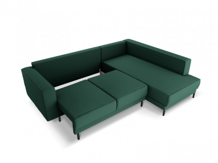 Coltar extensibil Caro cu colt pe partea dreapta si tapiterie din tesatura structurala, verde [4]