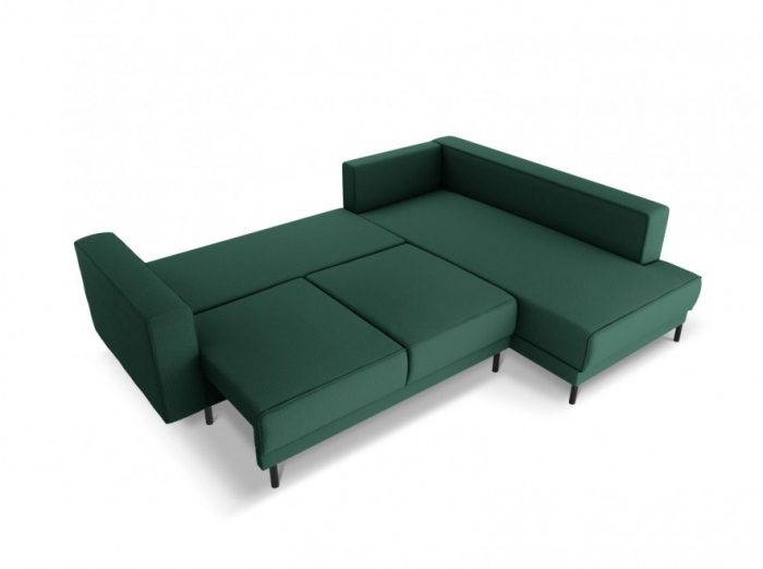 Coltar extensibil Caro cu colt pe partea dreapta si tapiterie din tesatura structurala, verde [3]