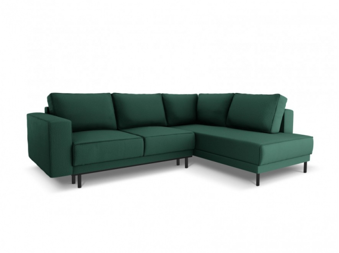 Coltar extensibil Caro cu colt pe partea dreapta si tapiterie din tesatura structurala, verde [2]