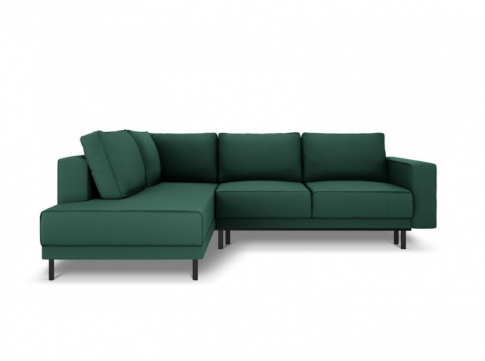 Coltar extensibil Caro cu colt pe partea stanga si tapiterie din tesatura structurala, verde [1]