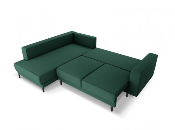 Coltar extensibil Caro cu colt pe partea stanga si tapiterie din tesatura structurala, verde [3]