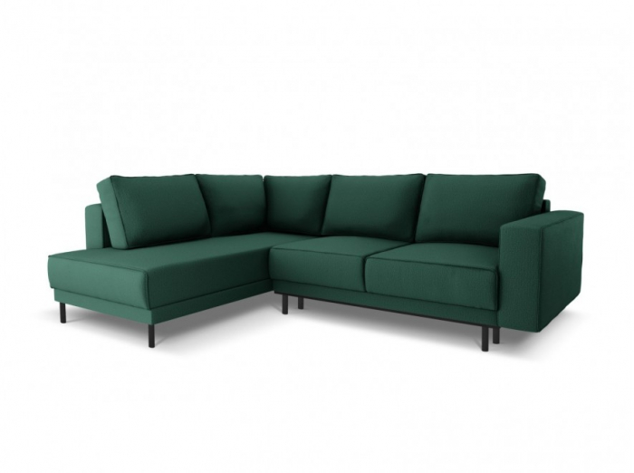 Coltar extensibil Caro cu colt pe partea stanga si tapiterie din tesatura structurala, verde [2]