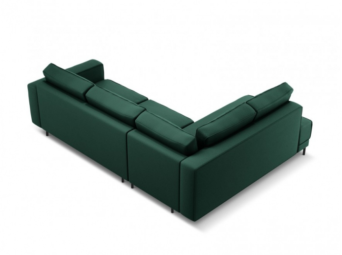 Coltar extensibil Caro cu colt pe partea stanga si tapiterie din tesatura structurala, verde [5]