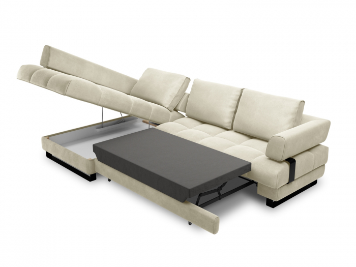 Coltar extensibil Clinton cu tapiterie din catifea [5]