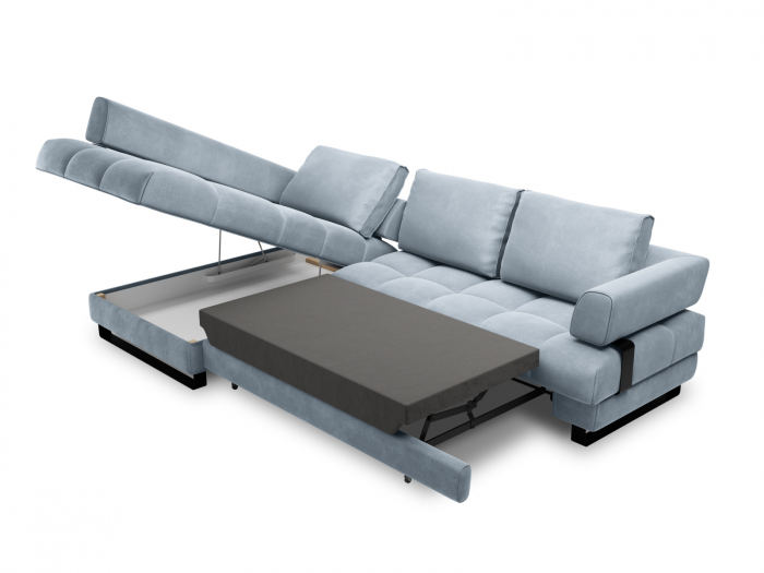 Coltar extensibil Clinton cu tapiterie din catifea [5]