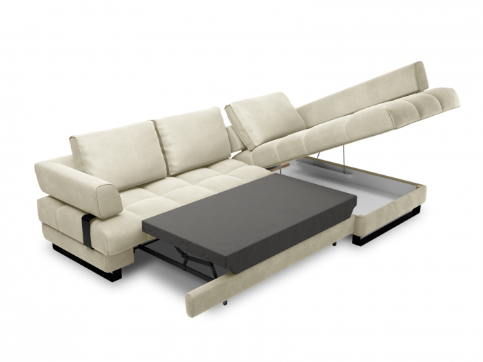 Coltar extensibil Clinton cu tapiterie din catifea [5]