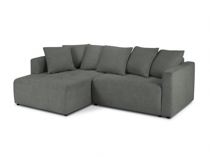 Coltar extensibil Elie tapitierie din tesatura structurala si colt pe partea stanga, gri [2]
