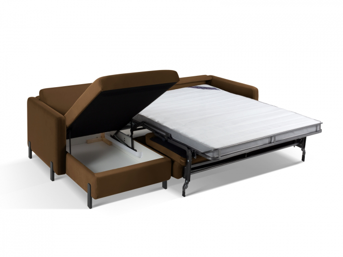 Coltar extensibil Gloria cu saltea inclusa si tapiterie din catifea [4]