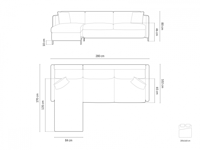 Coltar extensibil Gloria cu saltea inclusa si tapiterie din tesatura structurala [7]