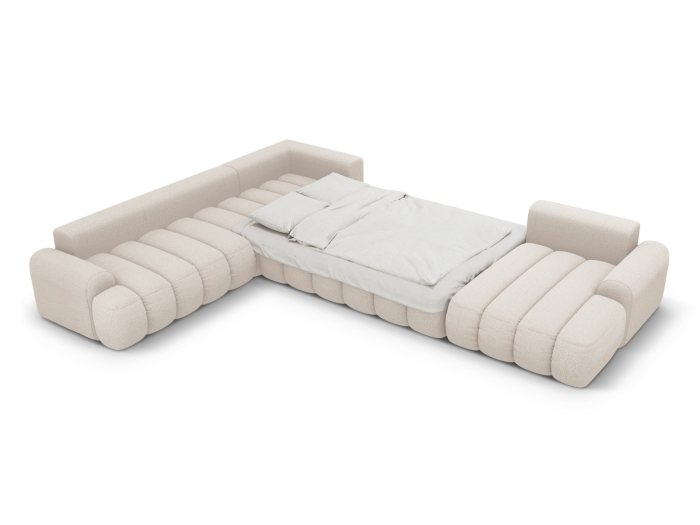 Colțar extensibil în formă de U Kimi cu tapițerie din țesătură structurală [4]