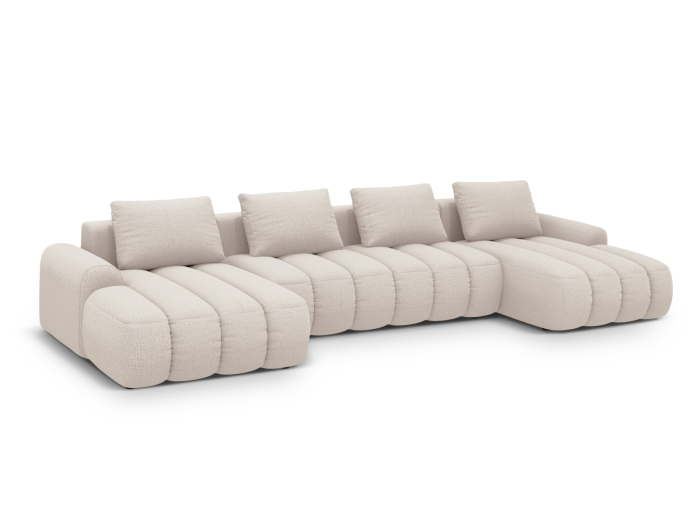 Colțar extensibil în formă de U Kimi cu tapițerie din țesătură structurală [4]